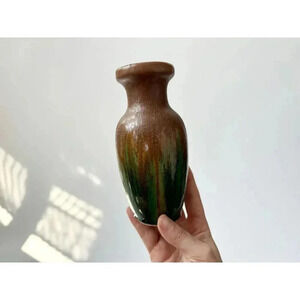 Drip Glaze Hosley Pottery Handmade Mini Vintage Vase